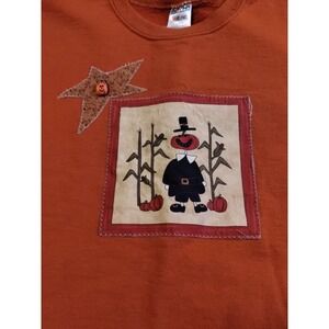 Vintage Women's Large Crew Neck Sweatshirt Halloween Pumpkins Primitive  Grandma